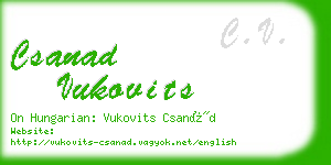 csanad vukovits business card